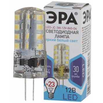 Лампа светодиодная Эра Стандарт LED JC-3W-12V-840-G4-1