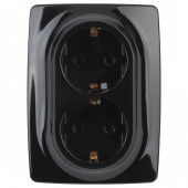 Розетка двойная с заземлением и со шторкой Эра Эра 12 12-2108-06