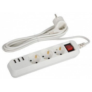 Удлинитель с выключателем Эра U-3es-1,5m-USB