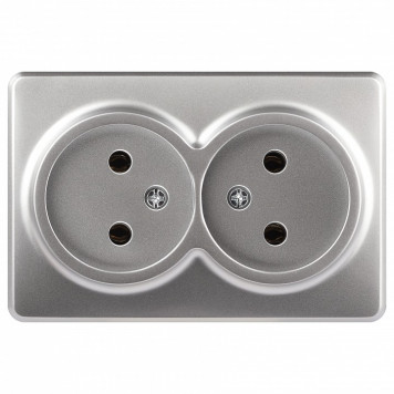 Розетка двойная без заземления Эра Эра Эксперт 11-2202-03