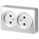 Розетка двойная без заземления Эра Эра Эксперт 11-2202-03