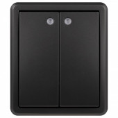 Выключатель двухклавишный с подсветкой Эра Эра Эксперт 11-1205-05