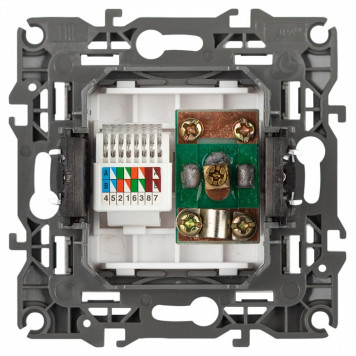 ТВ-розетка и розетка Ethernet RJ-45 без рамки Эра Эра 12 12-3110-16-2
