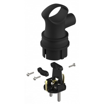 Вилка угловая с заземлением Эра VX12-B-IP44-2