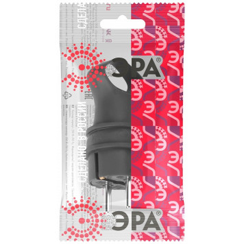 Вилка угловая с заземлением Эра VX12-B-IP44-3