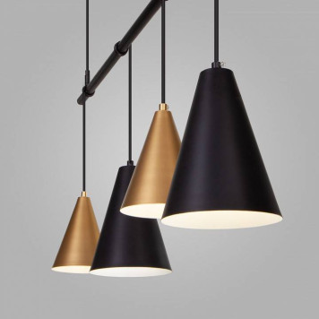 Подвесной светильник Eurosvet Castle 50088/5 черный/золото-1