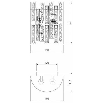 Накладной светильник Bogate apos;s Frammenti 352/2 Strotskis (275/2)-1
