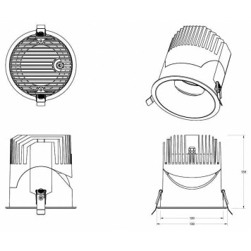 Встраиваемый светильник Fiberli 1005 12130606-3