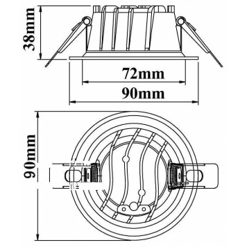 Встраиваемый светильник Fiberli CDEW 12130701-6