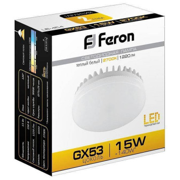 Лампа светодиодная Feron Saffit LB-454 GX53 12Вт 2700K 25834-1