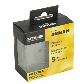 Розетка без заземления, без рамки Stekker Эмили 49954-8