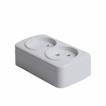 Розетка двойная без заземления Stekker Basic 50075-4