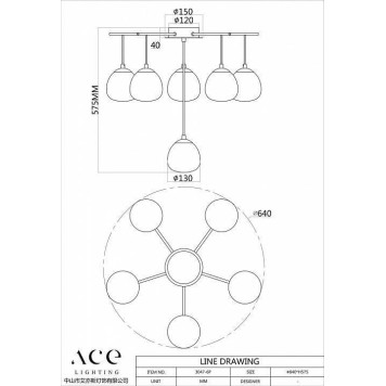 Потолочная люстра Favourite Paramount 3047-6P-1
