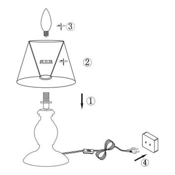 Настольная лампа декоративная Globo Metalic 21690-2