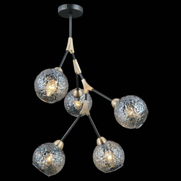 Люстра на штанге ILLUMICO IL0263-5PSQ-79 BK AB-1