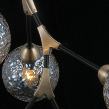 Люстра на штанге ILLUMICO IL0263-5PSQ-79 BK AB-5