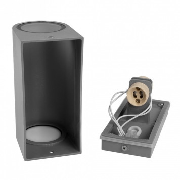 Накладной светильник Jazzway PDL-R 72150 GU10-2 GR IP65-2