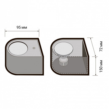 Накладной светильник Jazzway PDL-R 72150 GU10-2 GR IP65-5