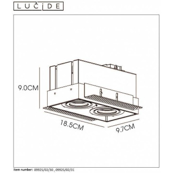 Встраиваемый светильник Lucide Trimless 09925/02/30-4