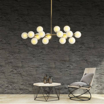 Люстра на штанге LUMINA DECO Marsiada LDP 6033-16 GD-2