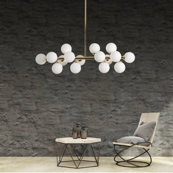 Люстра на штанге LUMINA DECO Marsiada LDP 6033-16 GD-3