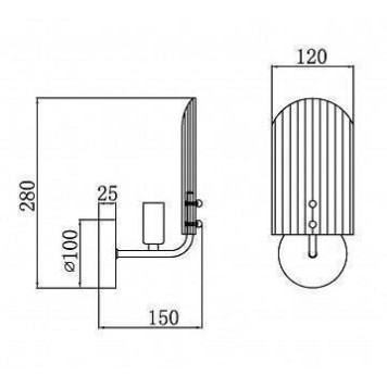 Бра iLamp Dolce W15571-1 CR+CL-1