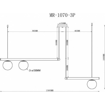 Светильник на штанге MyFar Jenifer MR1070-3P-4