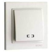 Выключатель одноклавишный с подсветкой Mono Electric Despina 102-010025-101