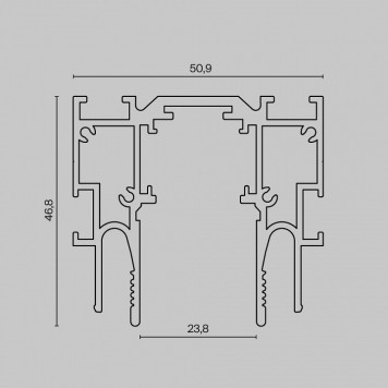 Трек встраиваемый Busbar trunkings Exility TRX034-SCCL-422B-2