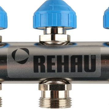 Распределительный коллектор REHAU HKV на 6 контуров из нержавеющей стали-7