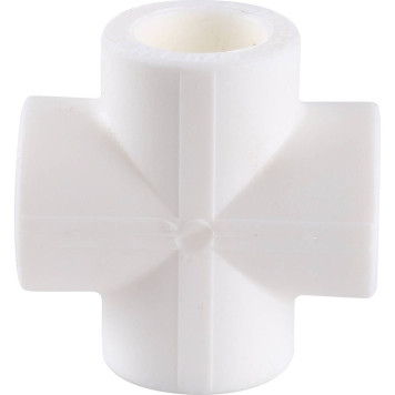 Крестовина Kalde d=20 для сварки полипропиленовых труб (белая)-1