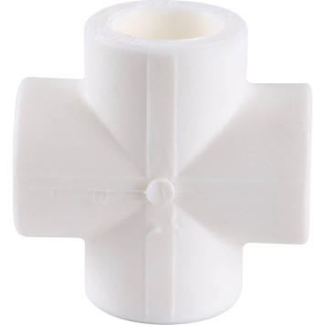 Крестовина Kalde d=20 для сварки полипропиленовых труб (белая)-2