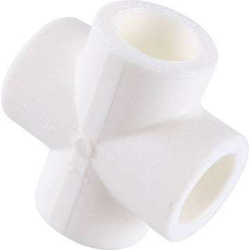 Крестовина Kalde d=20 для сварки полипропиленовых труб (белая)-3