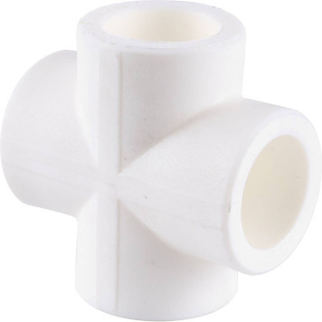 Крестовина Kalde для ПП труб d=25 под сварку (белый)