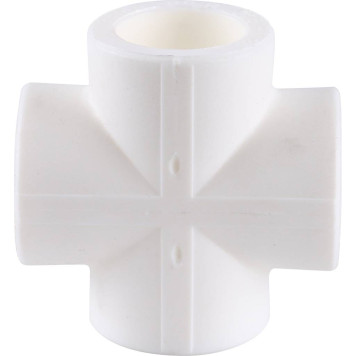 Крестовина Kalde для ПП труб d=25 под сварку (белый)-2