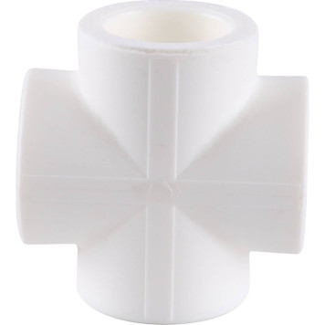 Крестовина Kalde d=32 для сварки полипропиленовых труб (белая)-3