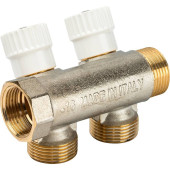 LUXOR 2-х ходовой коллектор с перекрывающими кранами CP 462 (G3/4xG1/2) (68512602)