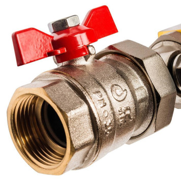 Распределительный коллектор STOUT с расходомерами 11 выходов из латуни.-1