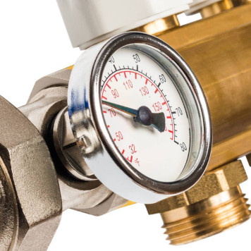 Распределительный коллектор STOUT с расходомерами 11 выходов из латуни.-3