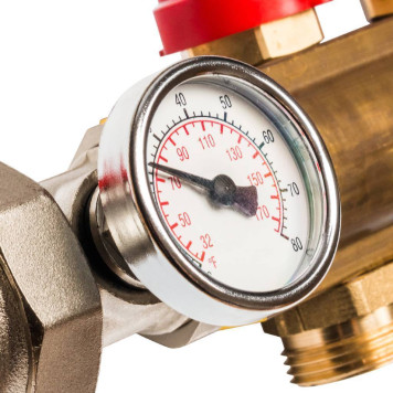 Распределительный коллектор STOUT из латуни с расходомерами на 12 выходов-3