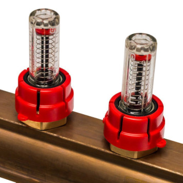 Распределительный коллектор STOUT из латуни с расходомерами на 12 выходов-4