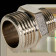 Переходной никелированный ниппель STOUT НН 1/2X3/8