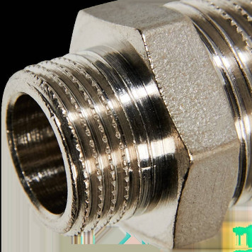 Переходной никелированный ниппель STOUT НН 1/2X3/8-1