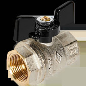 Кран шаровой BUGATTI Oregon (ручка-бабочка) внут-внут резьба 3/4 (03020067)