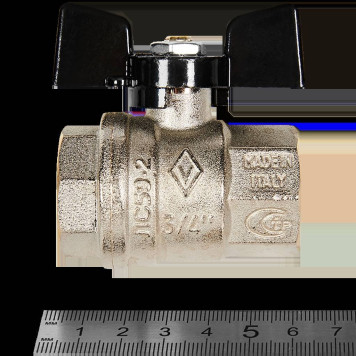 Шаровой кран BUGATTI Oregon с ручкой-бабочкой и внутренней резьбой 3/4.-2