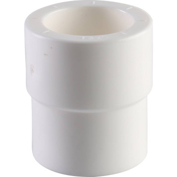 Переходная муфта Политэк 32х25 для сварки полипропиленовых труб (белая)-1