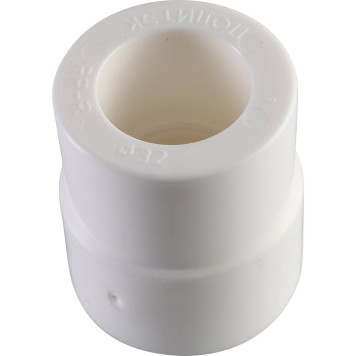 Переходная муфта Политэк 32х25 для сварки полипропиленовых труб (белая)-3