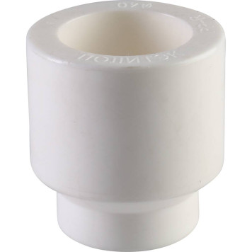 Переходная муфта Политэк 40х20 для сварки полипропиленовых труб (белая)-2