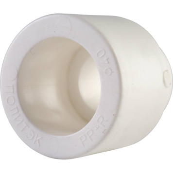 Переходная муфта Политэк 40х20 для сварки полипропиленовых труб (белая)-5