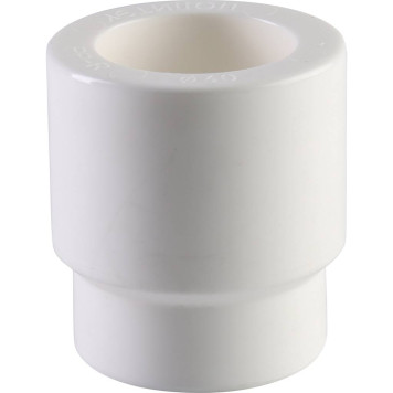 Переходная муфта Политэк 40х25 для сварки полипропиленовых труб (белая)